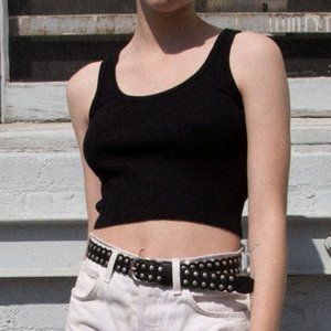 Brandy Melville Sheena Crop Top Black